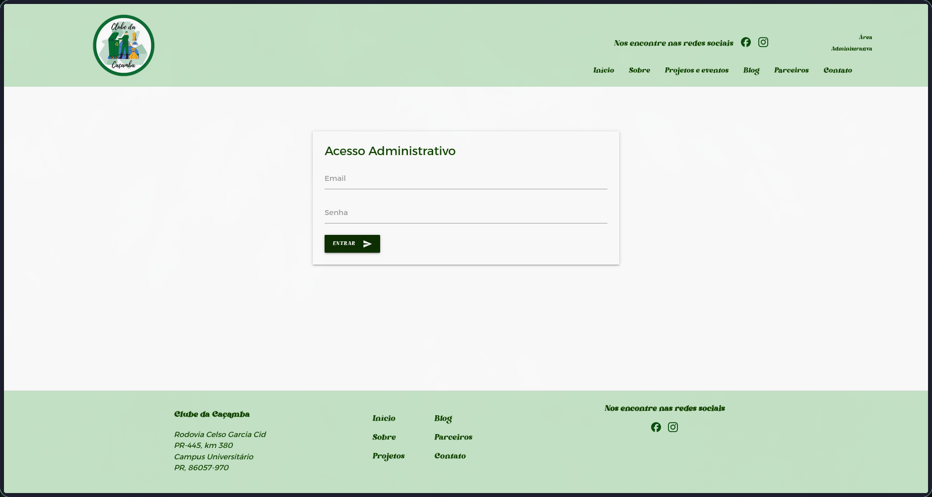 login administrativo